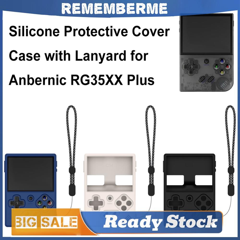 ฝาครอบป้องกันซิลิโคนป้องกันรอยขีดข่วนพร้อมเชือกเส้นเล็กสําหรับ Anbernic RG35XX Plus
