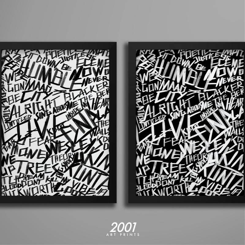 Hip Hop Rap การประดิษฐ์ตัวอักษร Graffiti Street โปสเตอร์เดี่ยว Trap Compton Wall Art พิมพ์ตกแต่งบ้าน
