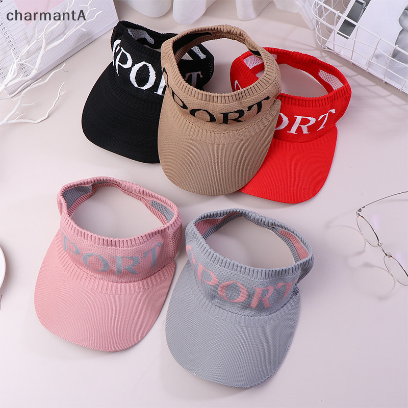 Charmanta ฤดูร้อน Sun หมวกผู้หญิงปรับ UV Protection Top หมวกที่ว่างเปล่า Solid กีฬาเทนนิสกอล์ฟวิ่งเบสบอลหมวก VN