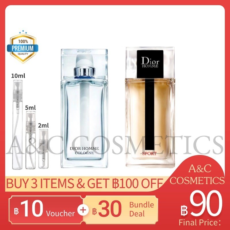 แท้ %【 จัดส่งที่รวดเร็ว】Sport EDT & Cologne & Intense 2ml / 5ml / 10ml For Men