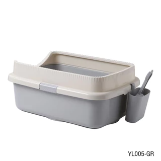 Kanimal Cat Toilet กระบะทรายแมว ห้องน้ำแมว รุ่นมีขอบ สำหรับแมวทุกสายพันธุ์ 58x40x24 ซม. แถมฟรี! ที่ตักทราย