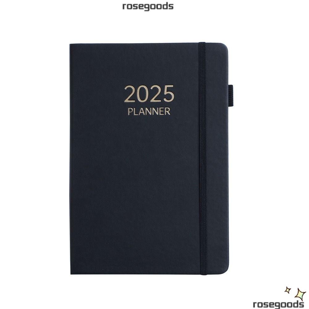 หนังสือวาระ ดอกกุหลาบ 2025, ก5 พร้อมปฏิทิน 2025 สมุดแพลนเนอร์ เรียบง่าย ถึง ทํา รายการ สมุดโน๊ตสายภาษาอังกฤษแบบหนา นักเรียน
