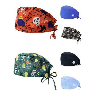 Surgical cap Doctor dome cap Dental operating room cap Medical solid color lace-up cap Baotou cap