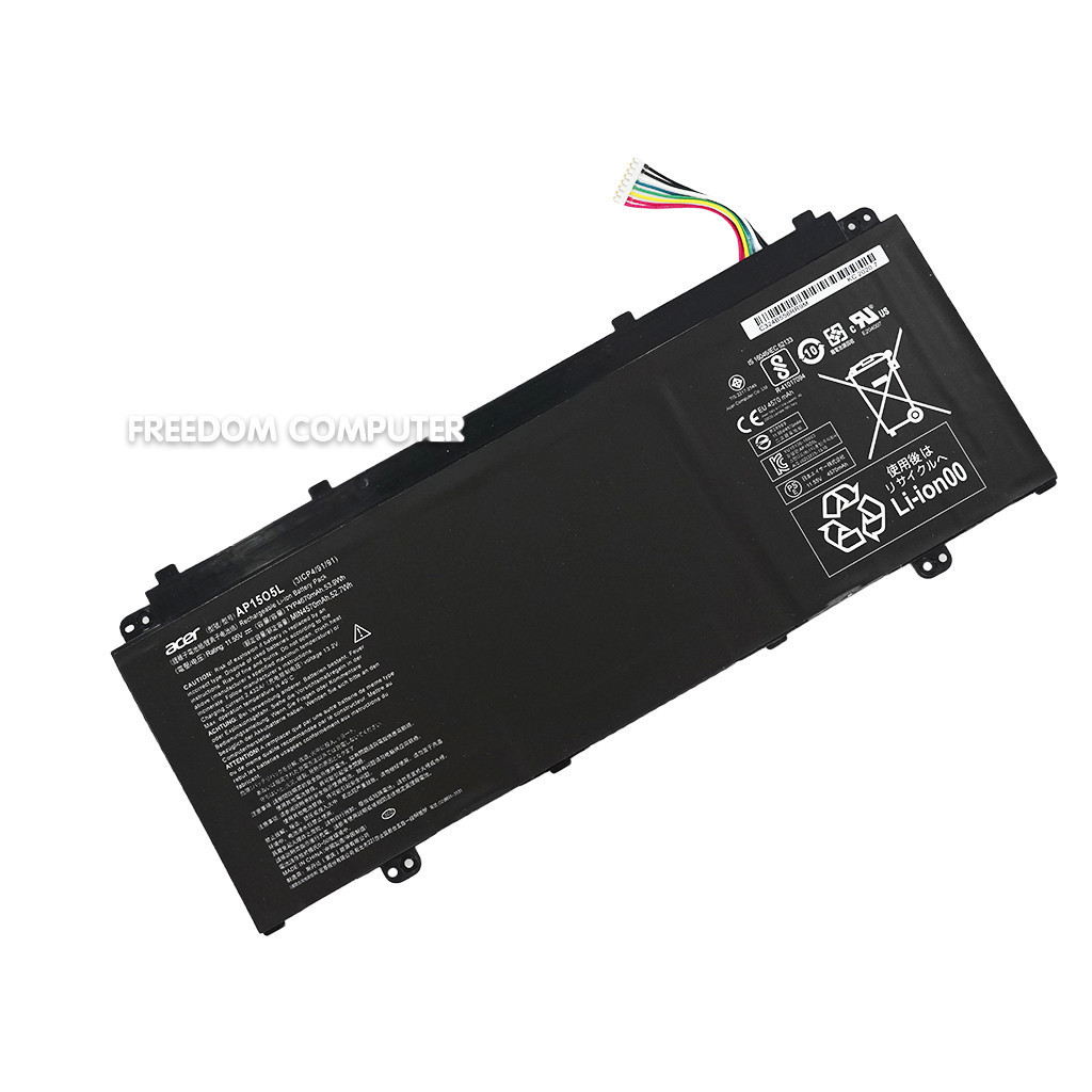 แบตเตอรี่โน๊ตบุ๊ค (แท้) ACER Aspire S13 AP15O5L AP1505L AP1503K AP15O3K SF514 51 R13 CB5 312T S5 371
