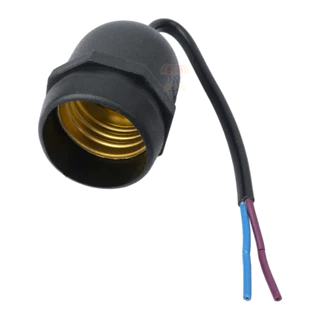 ขั้วหลอดไฟ E27 เฉพาะขั้ว มอก.แท้ 100% กันน้ำ กันฝน ขั้วเซรามิก Bulb Socket 220V สำหรับต่อสายไฟ HLX