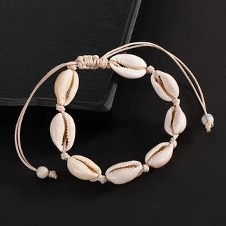 สร้อยข้อมือหอย เครื่องประดับแฟชั่น กำไลข้อมือหอย โบฮีเมียน พร้อมส่ง