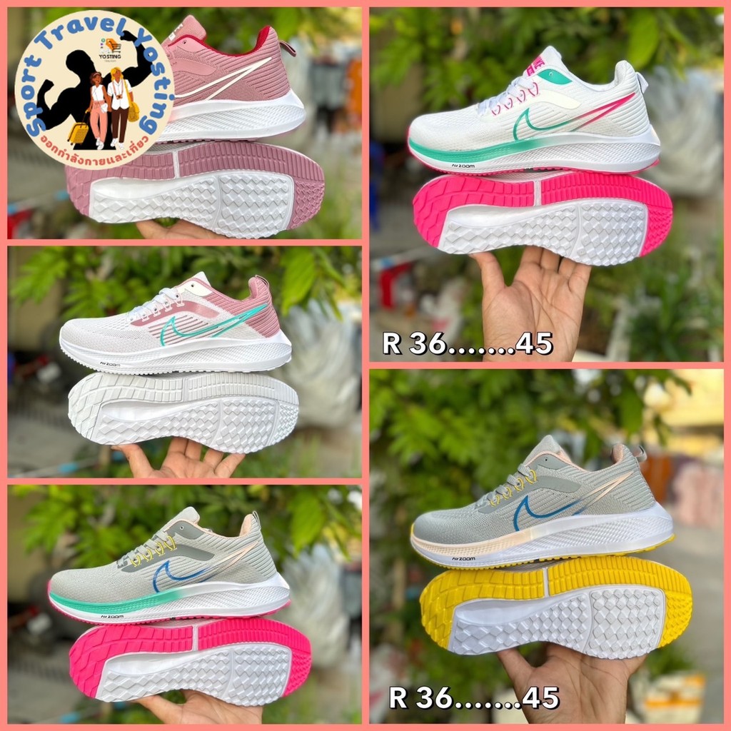 [เพิ่งมาถึง] รองเท้าวิ่ง รองเท้าผ้าใบ รองเท้าออกกำลังกาย สำหรับผู้หญิง ใส่สบายไม่เจ็บเท้า Size 37--4