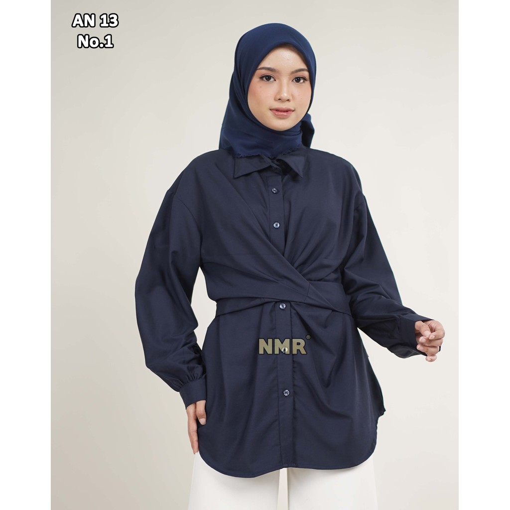 KEMEJA NMR Blouse Monte Carlo AN13 Shirt (คอปกเสื้อ)
