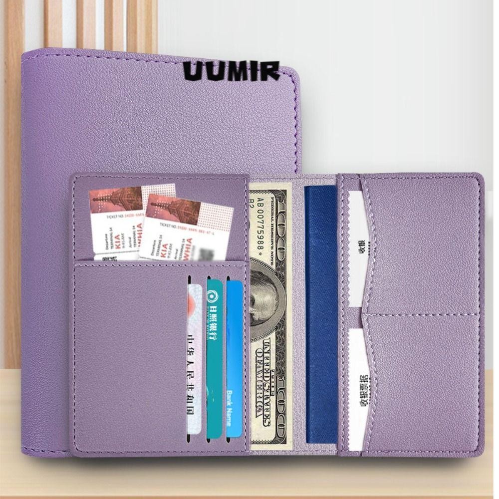 UUMIR ปกหนังสือเดินทาง ปู่, กระเป๋าหนังสือเดินทางความจุสูงเดินทาง, ผู้ถือตั๋วมัลติฟังก์ชั่น ธุรกิจ ฝาครอบป้องกันหนังสือเดินทาง