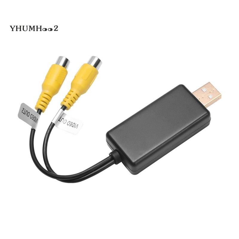 [yhumh002]USB To CVBS RCA Video Output Adapter Box Interface Connect to Monitor Display อุปกรณ์สําหรับ Android วิทยุมัลติมีเดีย (A)