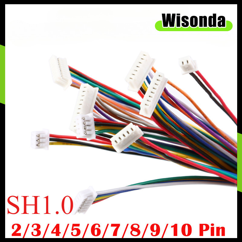 5pcs SH 1.0 มม.สายไฟ DIY SH1.0 JST 2/3/4/5/6/7/8/9/10 Pin อิเล็กทรอนิกส์สายเชื่อมต่อเดี่ยว Terminal ปลั๊ก 15 ซม.