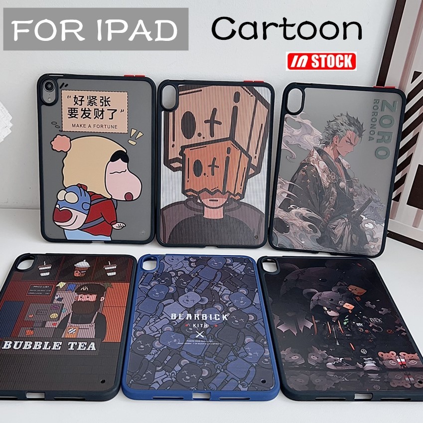 น่ารักเครยอนชินจังเด็กสําหรับipad Air Pro 11" 13" M2 2024 Mini 1 2 3 4 5 6 9.7" 10.2" 10.5" 11.0" 10.9" 12.9" 4th/5th/6th/7th/8th/9th/10th Gen Soft ฝาหลัง TPU Matte Thin