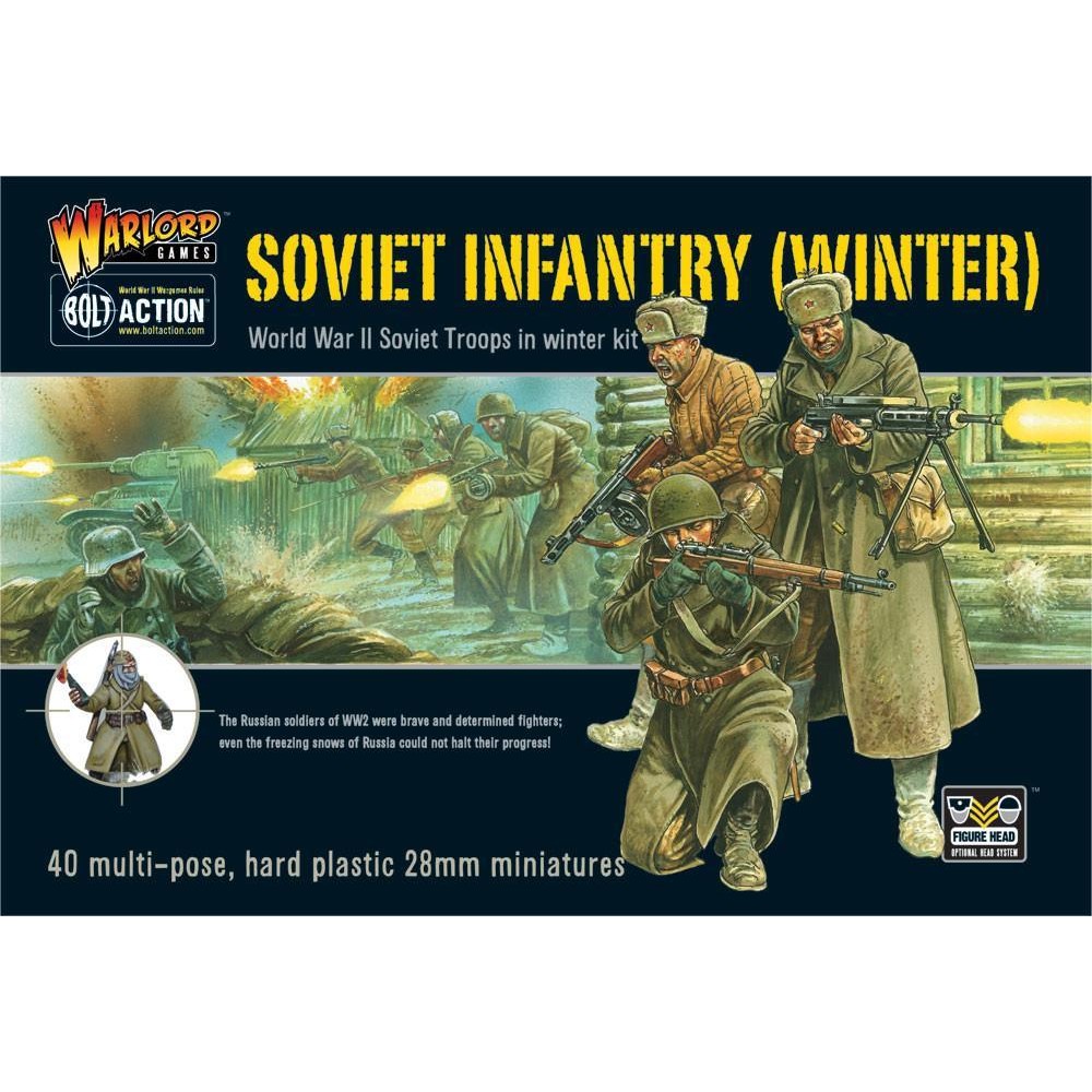[พร้อมส่ง] WARLORD GAMES: BOLT ACTION: Soviet Winter Infantry plastic box set โมเดลทหารจำลองสงครามโล