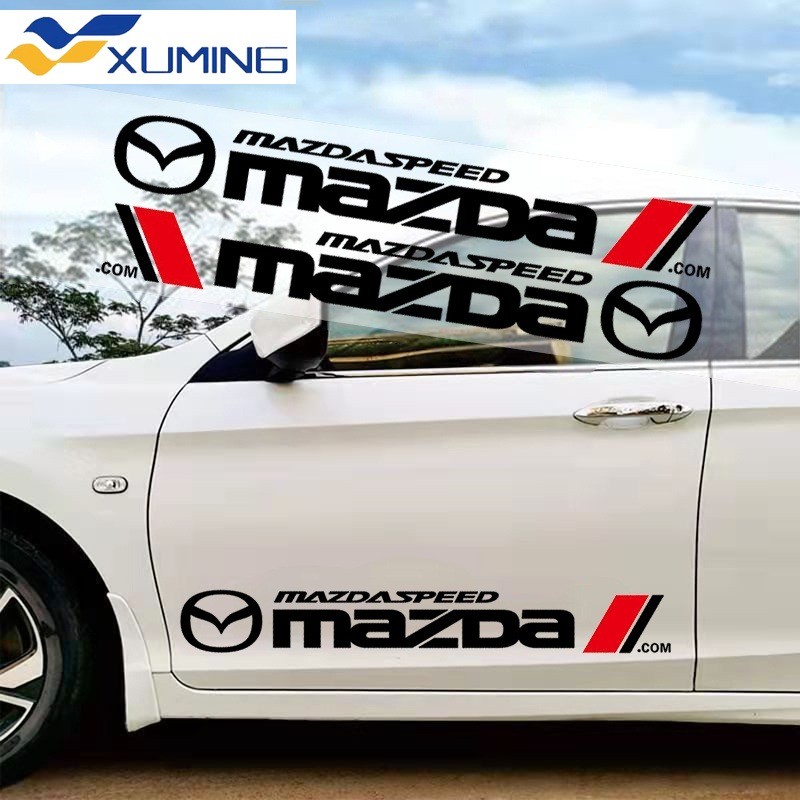 Xm Mazda สติ๊กเกอร์กันรอยขีดข่วนประตูรถด้านข้าง Anti-Scratch สําหรับประตูรถสําหรับ Mazda 2 3 CX5 CX30 CX8 CX3 Mazda2 6 5 CX9 BT50