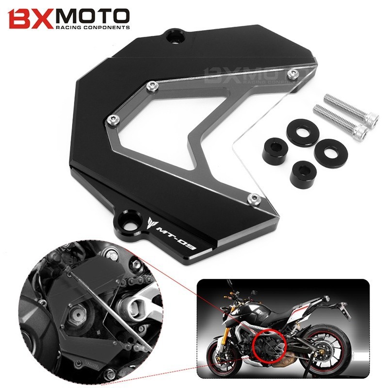 โปรโมชั่นราคาต่ําเหมาะสําหรับ YAMAHA mt09 ดัดแปลง YAMAHA MT-09 cnc กล่องโซ่ฝาครอบโซ่โซ่กล่องป้องกัน