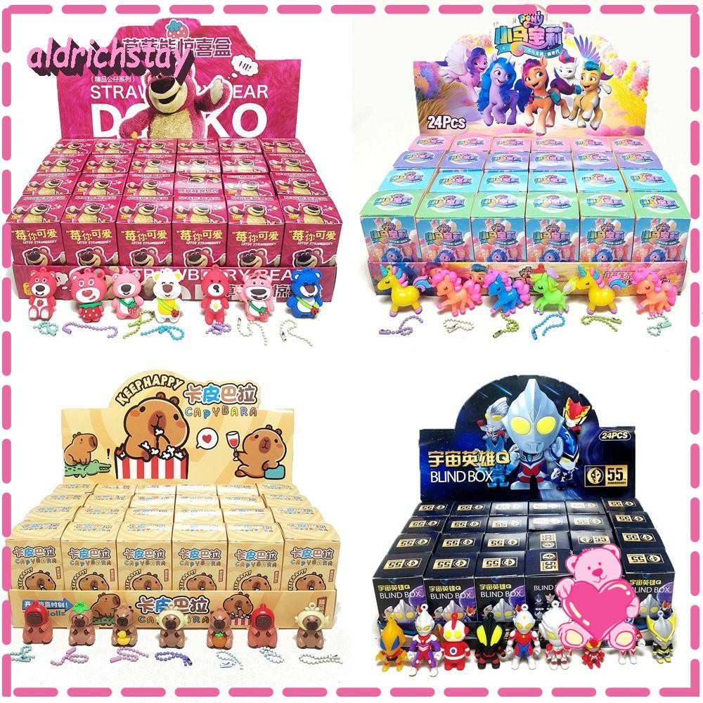 Exodus 24 ชิ้น/กล่อง, Mini Sanrio กล่อง, ของขวัญ Capybara Cinnamoroll Hello Kitty อะนิเมะตัวเลขจี้เด็ก
