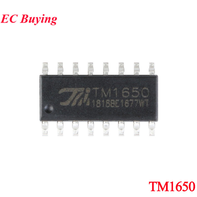 10 ชิ้น/5 ชิ้น TM1650 TM 1650 SOP-16 ไดรฟ์ LED ควบคุมหลอดดิจิตอลไดร์เวอร์คีย์บอร์ดสแกนชิป IC วงจรรวม