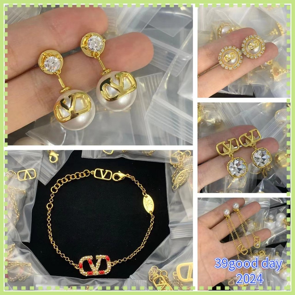 [V-home-lentino] ต่างหูภาพทางกายภาพ/5 สไตล์ AAA ต่างหูแฟชั่นหรูหราผู้หญิง / 09086