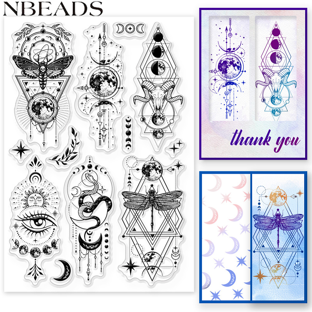 1sheept Custom PVC พลาสติกแสตมป์ใสสําหรับ DIY Scrapbooking อัลบั้มภาพการ์ดตกแต่งทําผสมรูปร่าง 160x110x3 มม.