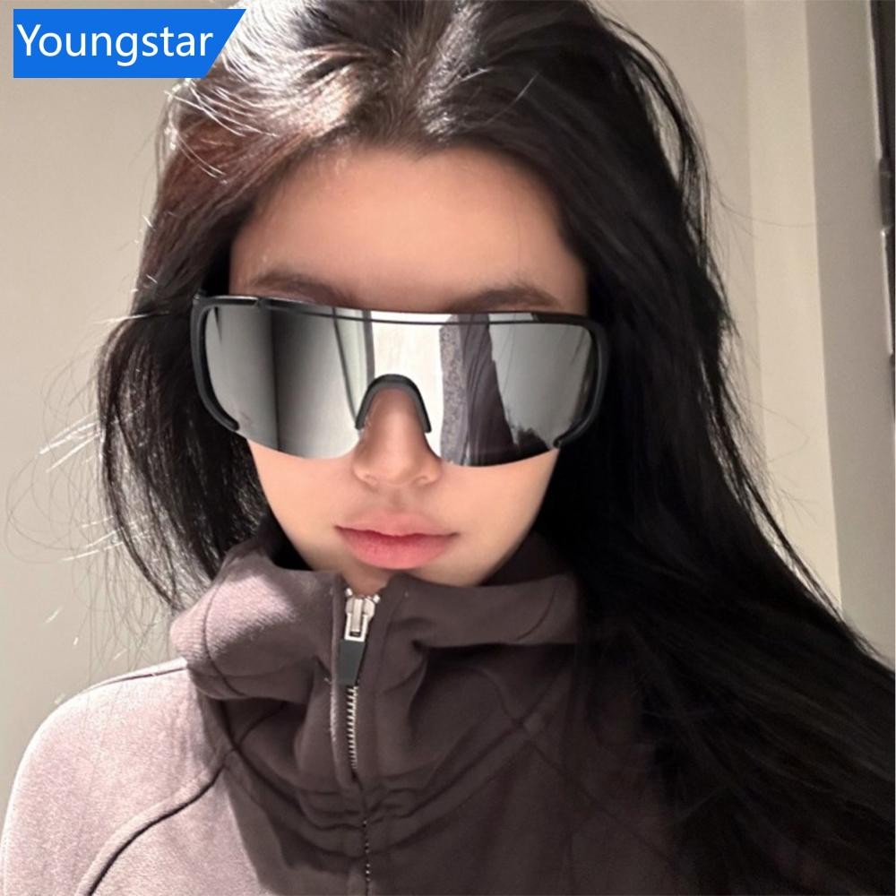 Ys UV400 กรอบขนาดใหญ่แว่นตากันแดดบังแดดกลางแจ้งขี่จักรยานเล่นสกีWindproofกันฝุ่นแว่นตากีฬาA6K2