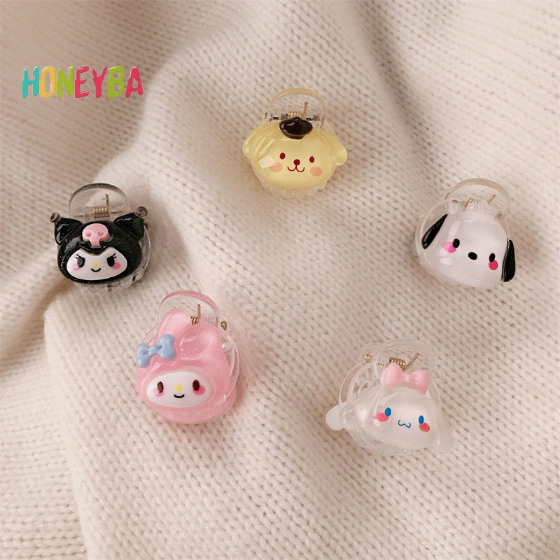 SANRIO <Honeyba>FineแฟลชSanrio Kawaii HairpinอะนิเมะKitty Melody Kuromi Cinnamorollสาวกิ๊บแฟชั่นการ์ตูนน่ารักเครื่องประดับผมNice