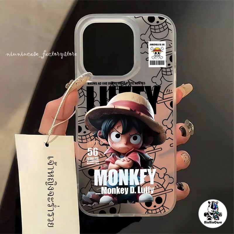 ส่งจากไทย เคสไอโฟน11 เคสโทรศัพท์ One Piece Matte Case For iPhone 11 12 13 14 15 Pro Max X XS Max 7P 8P 14Plus XR เคส
