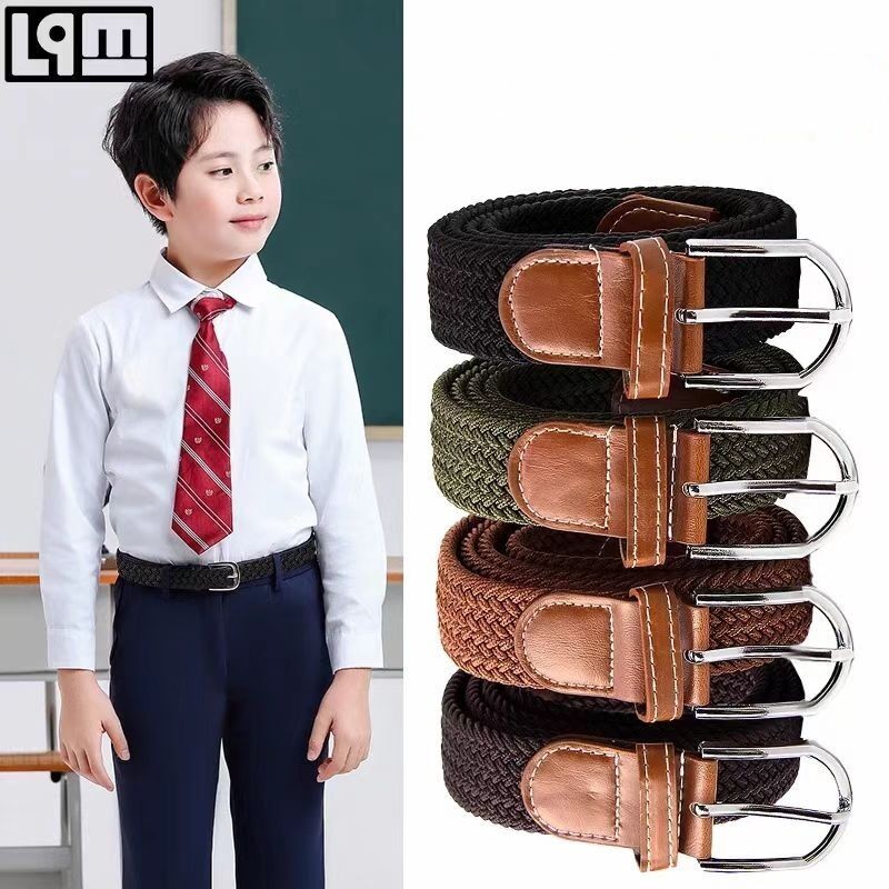 เข็มขัดผ้าใบเด็กชายหญิงเข็มขัดนักเรียนการฝึกอบรม Beltr Camp Buckle ins ปรับได้