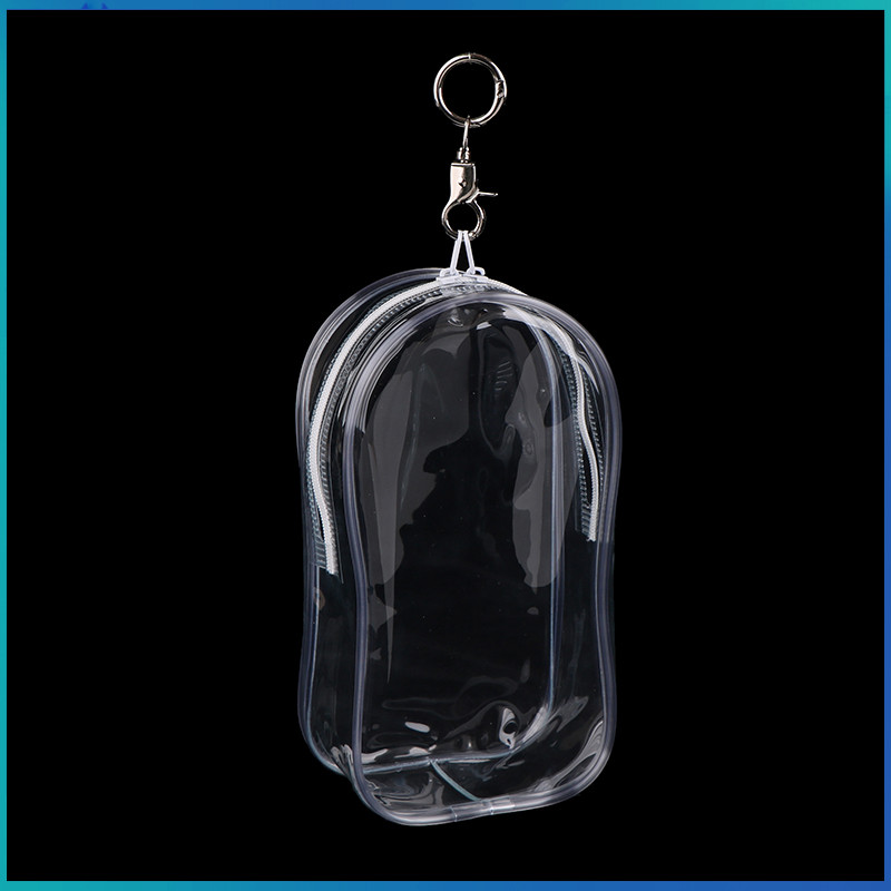 Technicolorgrace 1 PC 19*10 ซม.PVC โปร่งใสรูปไข่ตุ๊กตาสําหรับกลางแจ้งถุงเก็บฝุ่นกระเป๋า Organizer กล่องของเล่นตุ๊กตากระเป๋ากล่องพวงกุญแจ TCE