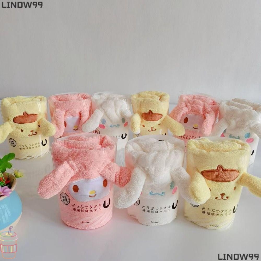 Lindw99 ผ้าเช็ดตัว Sanrio, การ์ตูนน่ารัก Quick-Drying ผ้าเช็ดผมกลางแจ้ง, Creative Skin-Friendly Cinnamoroll Kuromi Pompompurin ผ้าขนหนูว่ายน้ํามัลติฟังก์ชั่น