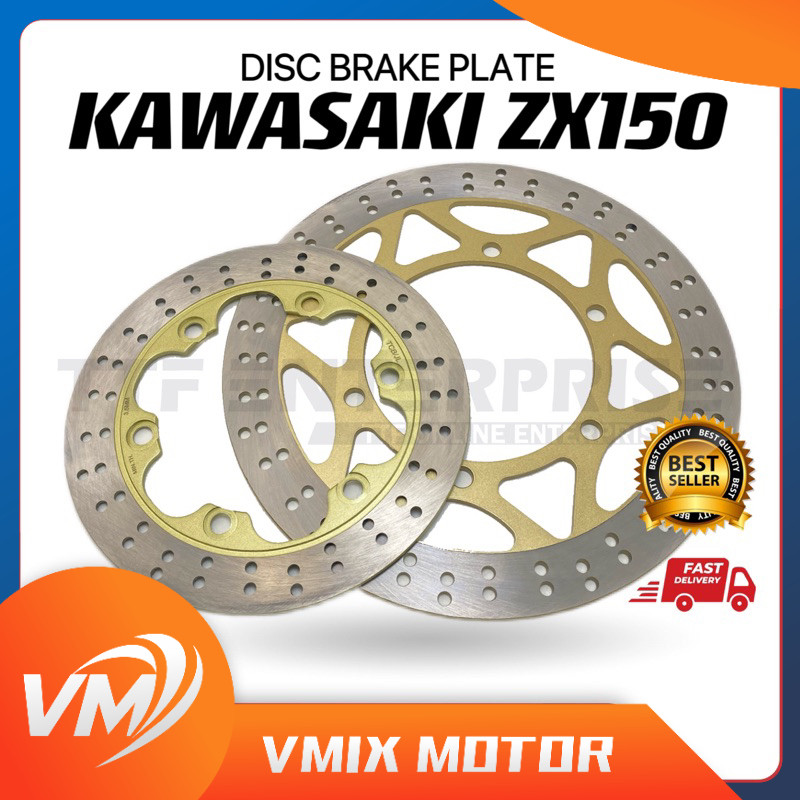 KAWASAKI ZX150 แผ่นเบรก (หน้า/หลัง) แผ่นโค้ง ZX 150 ZX-150 BREK DIS DEPAN BELAKANG