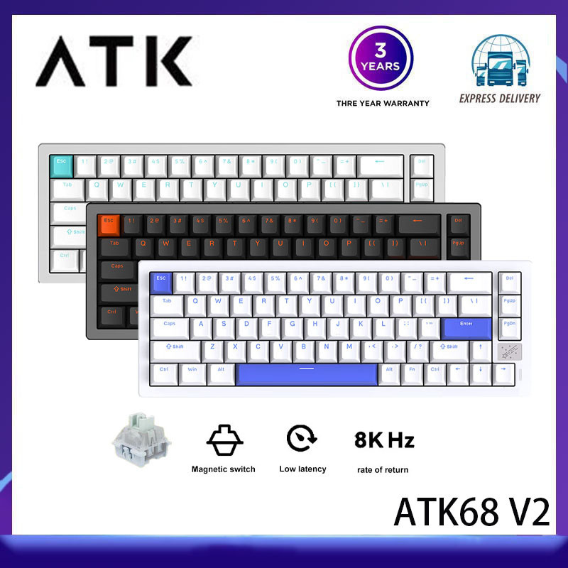 ATK68 V2 คีย์บอร์ดแกนแม่เหล็ก eSports อลูมิเนียม Tuotuo เวลาแฝงต่ำสำหรับแขกรับเชิญคีย์บอร์ดเชิงกลระดับไฮเอนด์ Black Myth Wukong