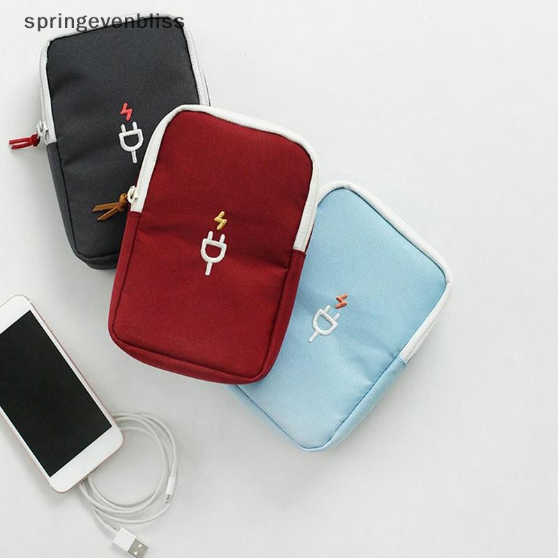 Springevenbliss Travel Gadget Organizer Bag Portable Charger Data Cable Headset Digital Storage Bag USB Digital Storage Accessories Springevenbliss