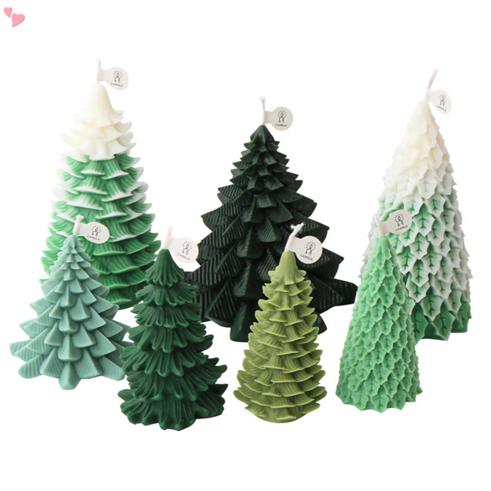 ต้นคริสต์มาสแม่พิมพ์เทียน 3D รูปเทียนซิลิโคนแม่พิมพ์ Xmas Pine เทียนแม่พิมพ์สําหรับเทียนทําเทียนขี้ผึ้งสบู่ Clay Craft เค้ก DIY Home Party ตกแต่ง