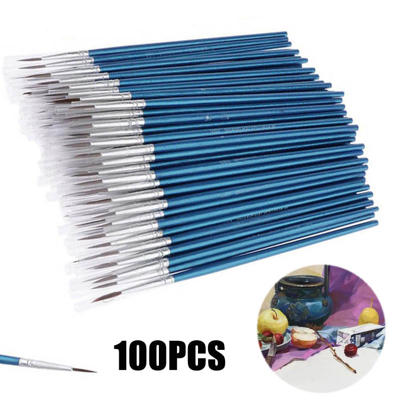 100 ชิ้น Micro Extra Fine รายละเอียดจิตรกรรมแปรง Art Craft แปรงทาสีชุด