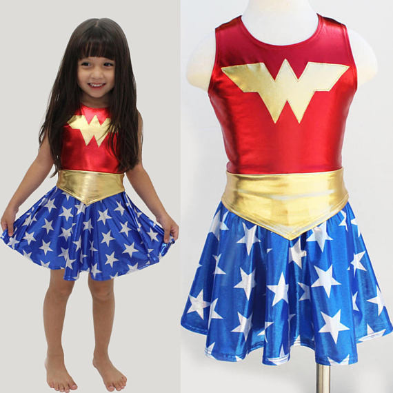 ฮาโลวีน halloween costume Wonder Woman เด็ก COSPLAY Wonder Woman ชุดเล่นฮาโลวีน