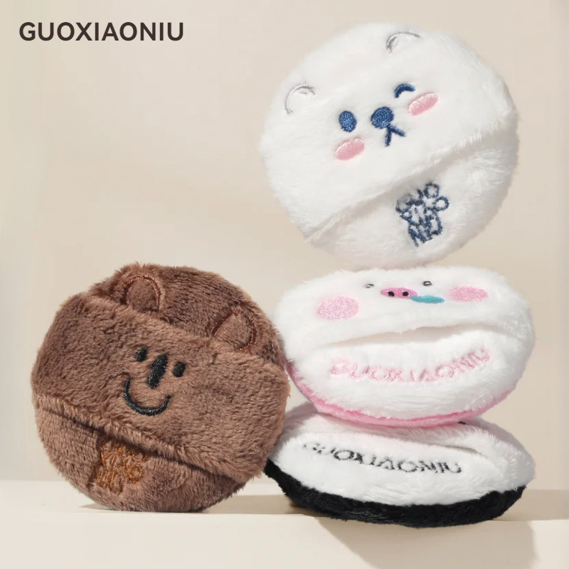 GUOXIAONIU พัฟแป้ง พัฟแป้งฝุ่นสัตว์ พัฟแป้งกำมะหยี่ พัฟแต่งหน้า แป้งพัฟพิเศษ