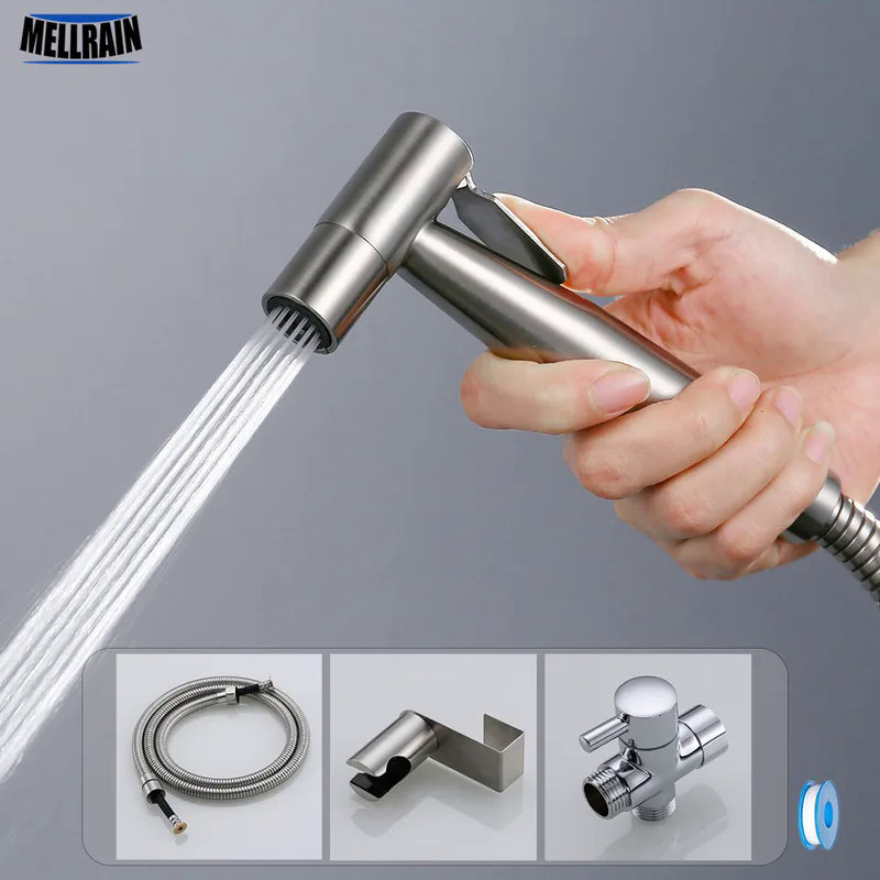 Handheld Bidet Sprayer Set For Toilet Hand Bidet Faucet Bathroom Hand Sprayer Shower Head Stainless 