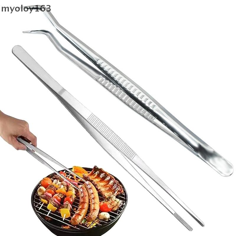 Myoloy 20/25/30 ซม.แหนบบาร์บีคิวแหนบอาหารคลิป Gadgets สแตนเลส Churrasco แหนบคลิปบุฟเฟ่ต์เครื่องมือบาร์บีคิว TH