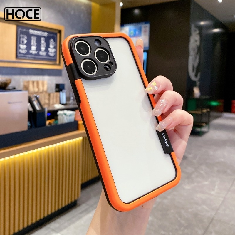 HOCE Bare Machine กรอบด้านข้างเคสโทรศัพท์แบบนุ่มสําหรับ IPhone 17 16 15 14 13 Pro Max 16plus Fine Hole Border กรอบ (ไม่มี Backboard)