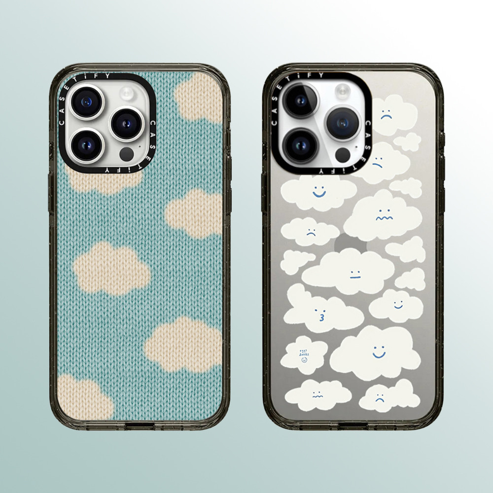 Casetify น่ารัก Cloud คุณภาพสูงอะคริลิคเคสโทรศัพท์เหมาะสําหรับ iPhone 16promax 16pro 16 plus 15 promax 14 promax 15 pro 14 pro 13 pro 12 แฟชั่น Anti Drop Hard Case