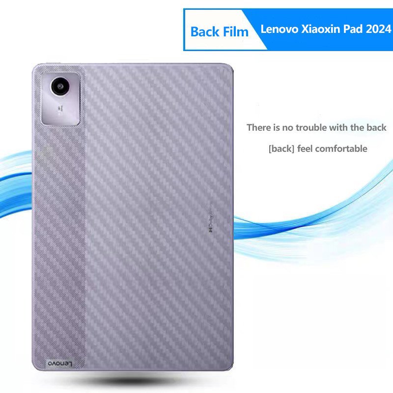 กลับฟิล์มคาร์บอนไฟเบอร์สําหรับ lenovo Tab M11 2024 P12 Xiaoxin Pad Pro 12.7 นิ้วฟิล์มด้านหลังสําหรับ