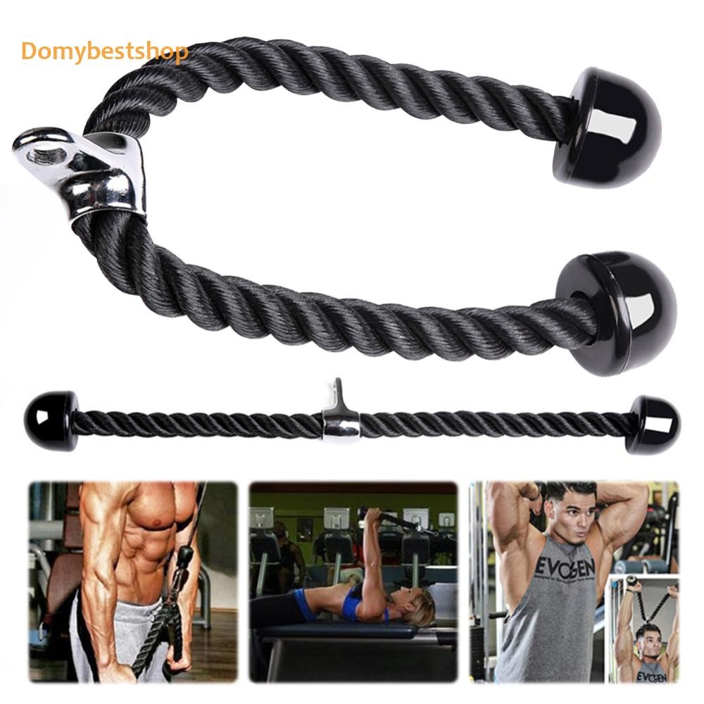 Tricep Pull Down Rope Heavy Duty Nylon Push Pull Down Cord for Home Gym [Domybestshop.th]