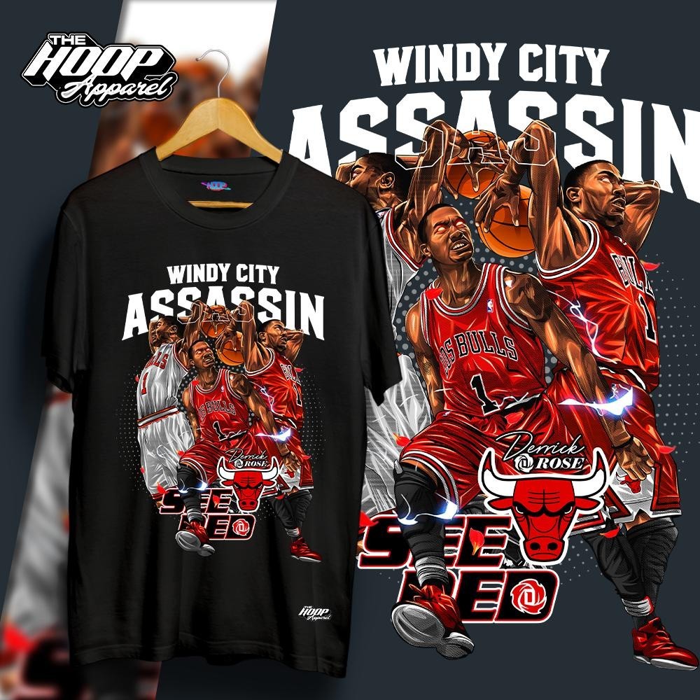💟  สินค้าจุดเสื้อยืดกราฟฟิค THA D ROSE WINDY CITY UNISEX เสื้อยืดผู้ชาย