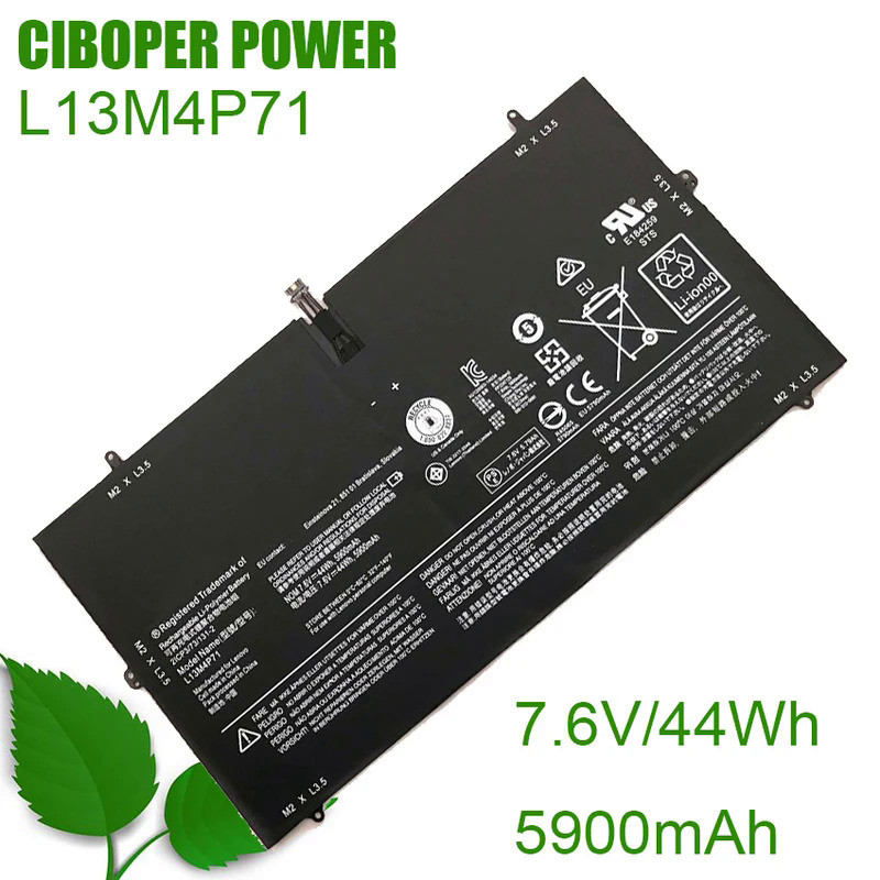 CP Laptop Battery L14S4P71 L13M4P71 44Wh5900mAh For Yoga 3 Pro 1370 Series Pro-1370-80HE Pro-5Y71 Pr