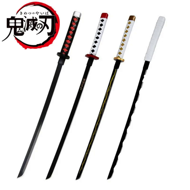 40cm Nichirin Blade Sword Demon Slayer Anime Peripheral PVC Katana Tanjirou Inosuke Zenitsu Tomioka 