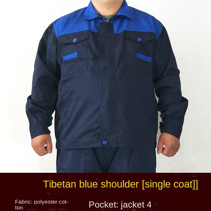 ไซส์ใหญ่ 5XL6 7 8-9XL คนอ้วน เสื้อช่าง ผ้าฝ้าย แขนยาว เสื้อช็อป ชายและหญิง เสื้อเซฟตี้