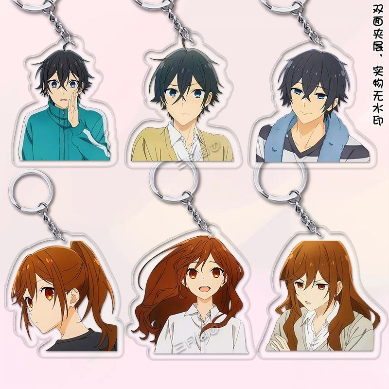 Horimiya อะนิเมะพวงกุญแจผู้หญิง Miyamura Izumi Hori Kyoko อะคริลิค Key Chain Man Kawaii