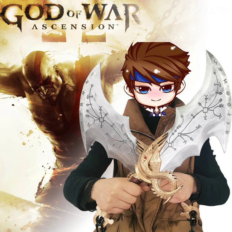 ⚡ 40cm PU Kratos Katana Athena Blade Sword God of War 4 Cosplay Accessories Real Size Japanese Katan