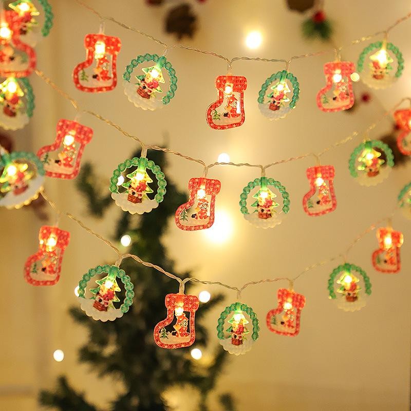 คริสต์มาส Light String Xmas Elk Santa Claus Noel เครื่องประดับต้นไม้นาตาล Merry Christmas Home บรรยากาศตกแต่ง 2025
