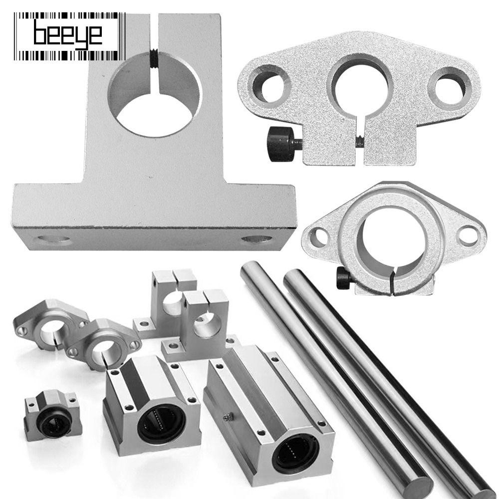 Beeye 1 PC Rail Shaft Support,อลูมิเนียมXYZ Table Linear Bearing,ทนทานHF8 SHF10 SHF12 SHF16 SK8 SK10
